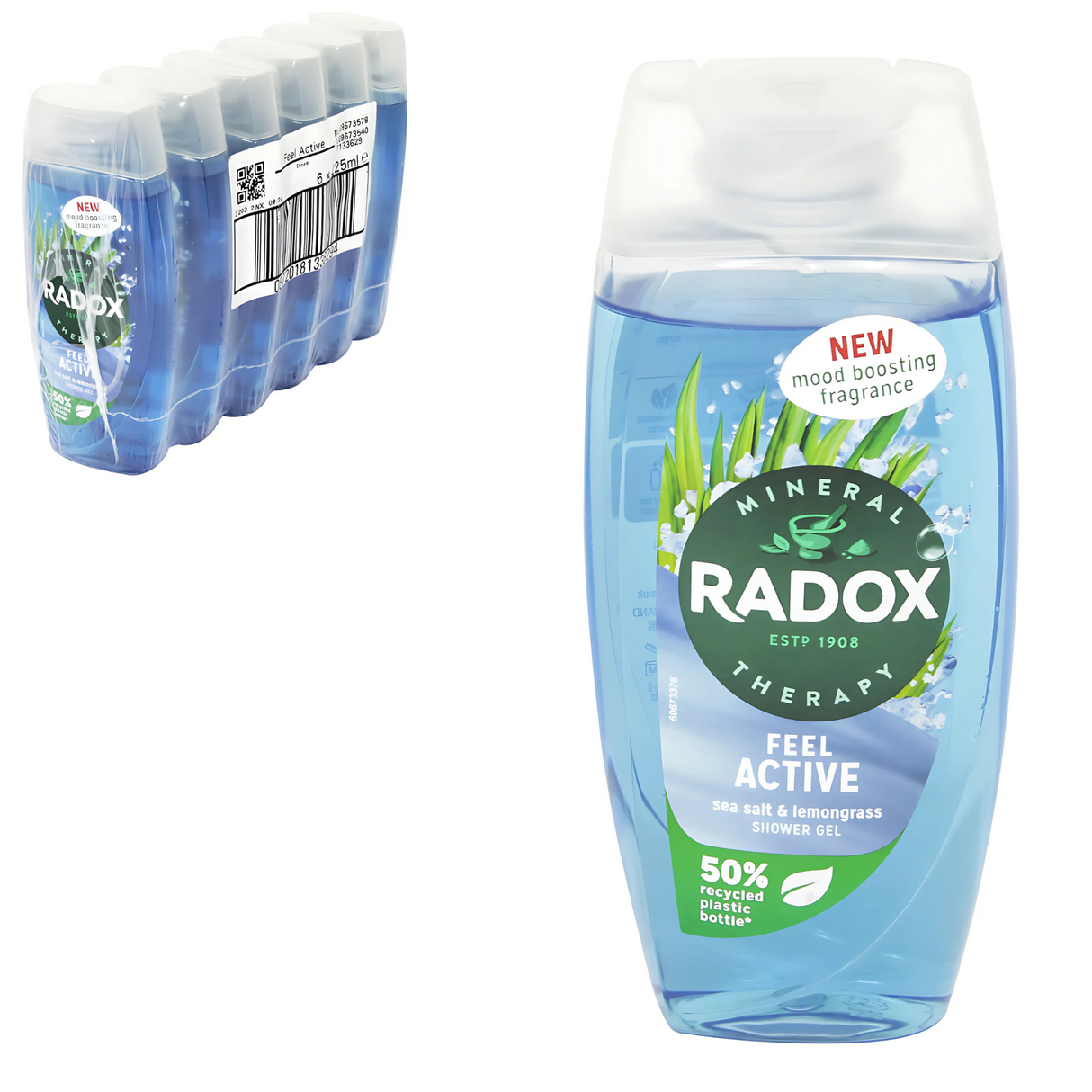 Radox Feel Active Mood Boosting Shower Gel 225ml | Pack of 6