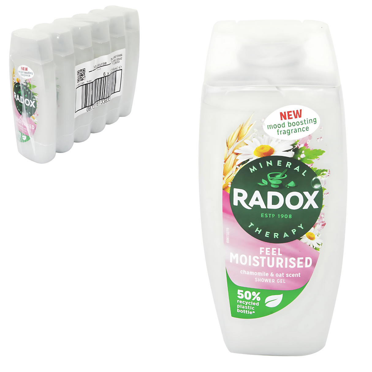 Radox Feel Moisturised Mood Boosting Shower Gel 225ml | Pack of 6