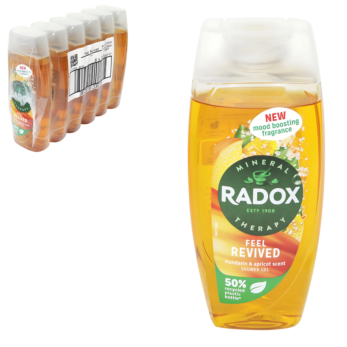 Radox Feel Revived Mood Boosting Shower Gel 225ml | Pack of 6