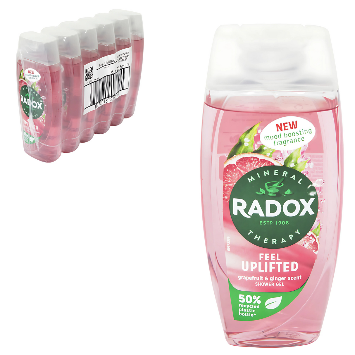 Radox Feel Uplifted Mood Boosting Shower Gel 225ml | Pack of 6