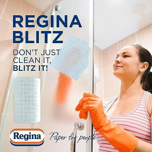 Regina Blitz Household Towel 3ply Kitchen Roll - Pack of 2 Rolls