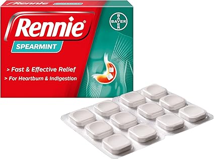 Rennie Spearmint Heartburn & Indigestion Chewable Tablets 24s