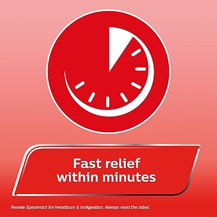 Rennie Spearmint Heartburn & Indigestion Chewable Tablets 24s