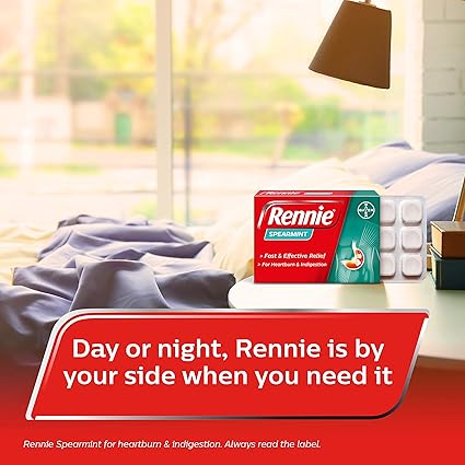 Rennie Spearmint Heartburn & Indigestion Chewable Tablets 24s