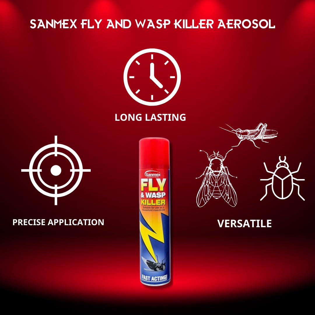 Sanmex Fly & Wasp Killer Spray 300ml
