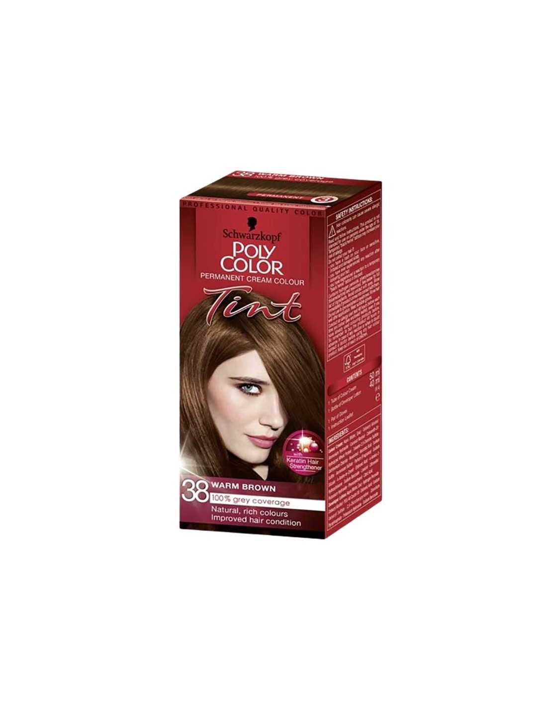 Schwarzkopf Poly Color Tint 38 Warm Brown Hair Dye