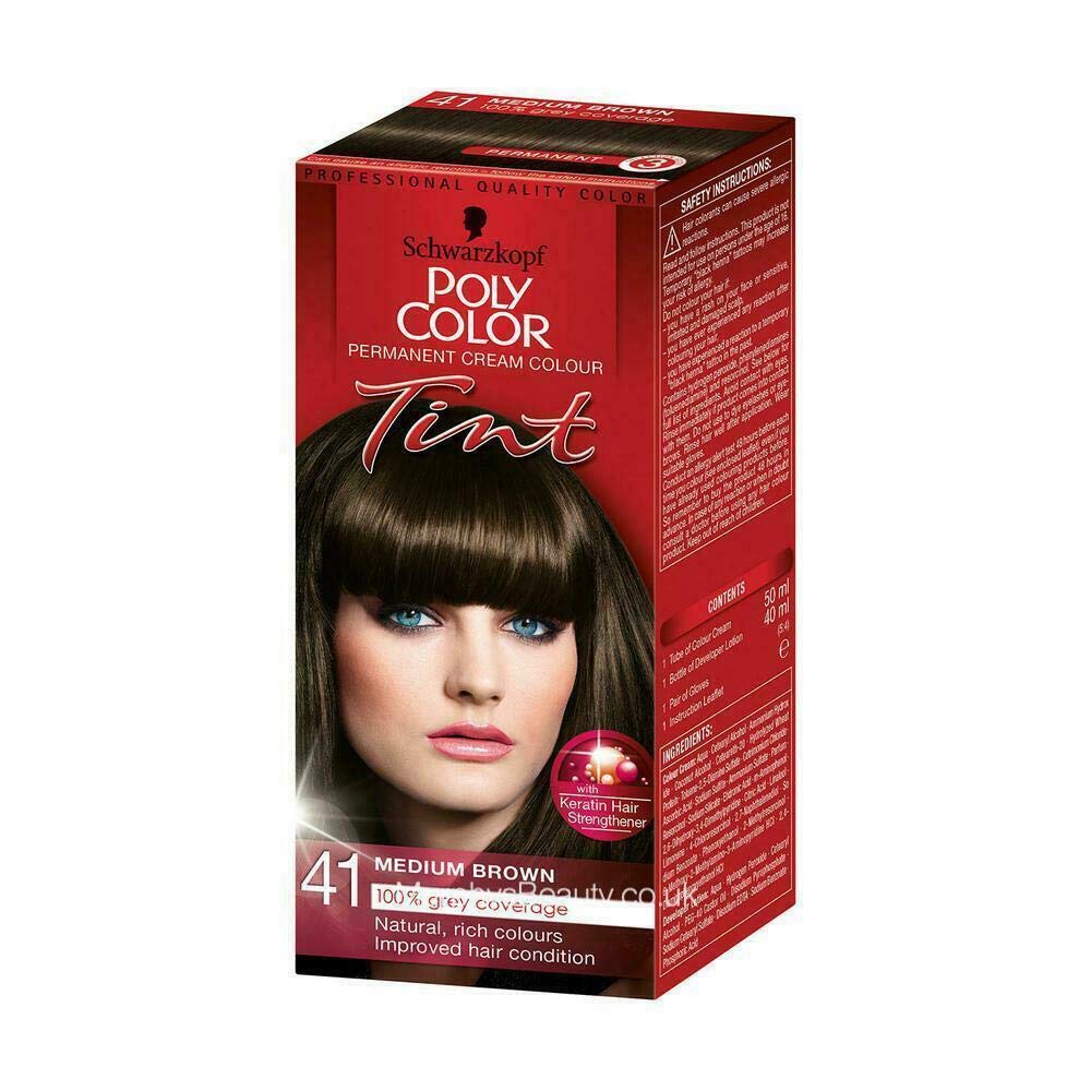 Schwarzkopf Poly Color Tint 41 Medium Brown Hair Dye