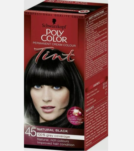 Schwarzkopf Poly Color Tint 45 Natural Black Hair Dye