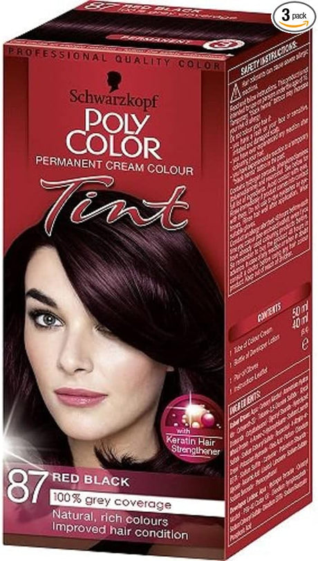 Schwarzkopf Poly Color Tint 87 Red Black Hair Dye