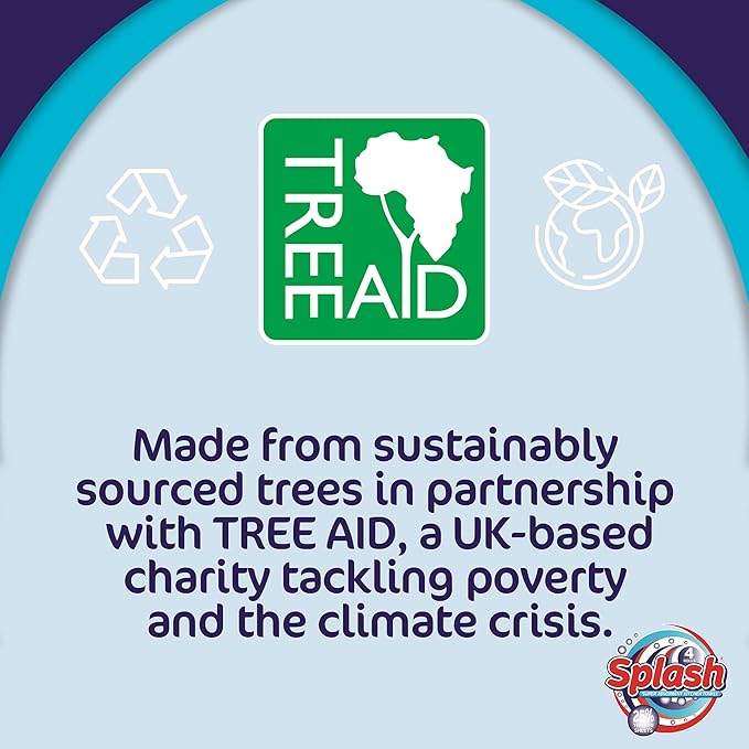 Splash 2Ply White Kitchen Rolls - Pack of 4 Rolls