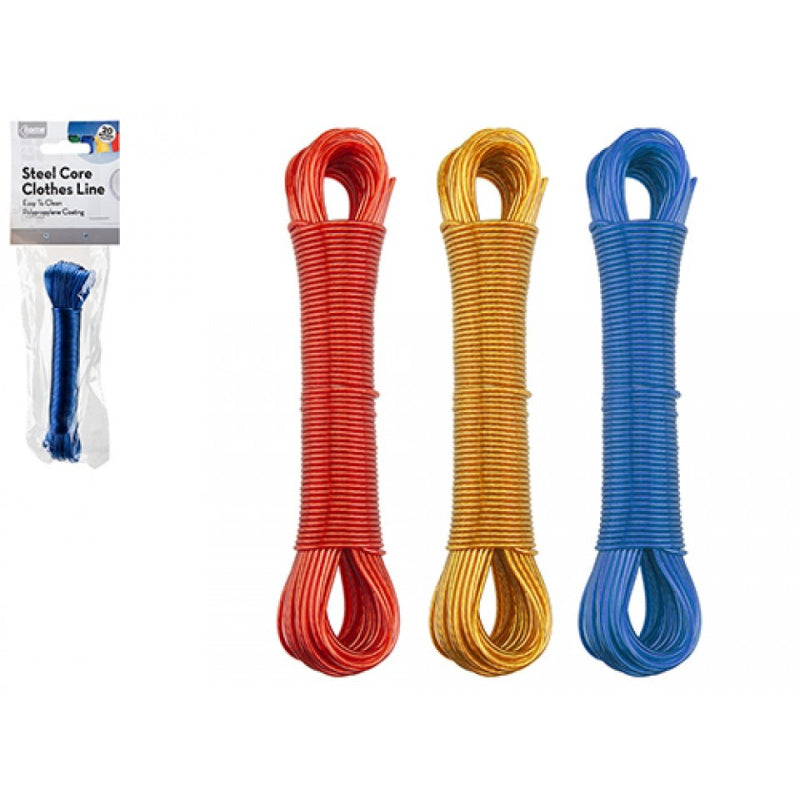 Steel Core Clothes Washing Line with Plastic Coat