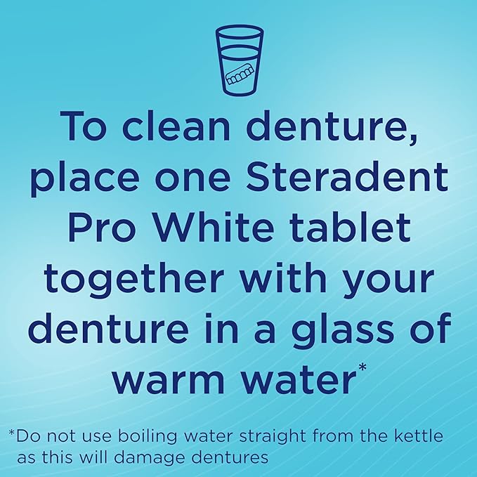 Steradent Pro White Denture Daily Cleaner - 30 Tablets