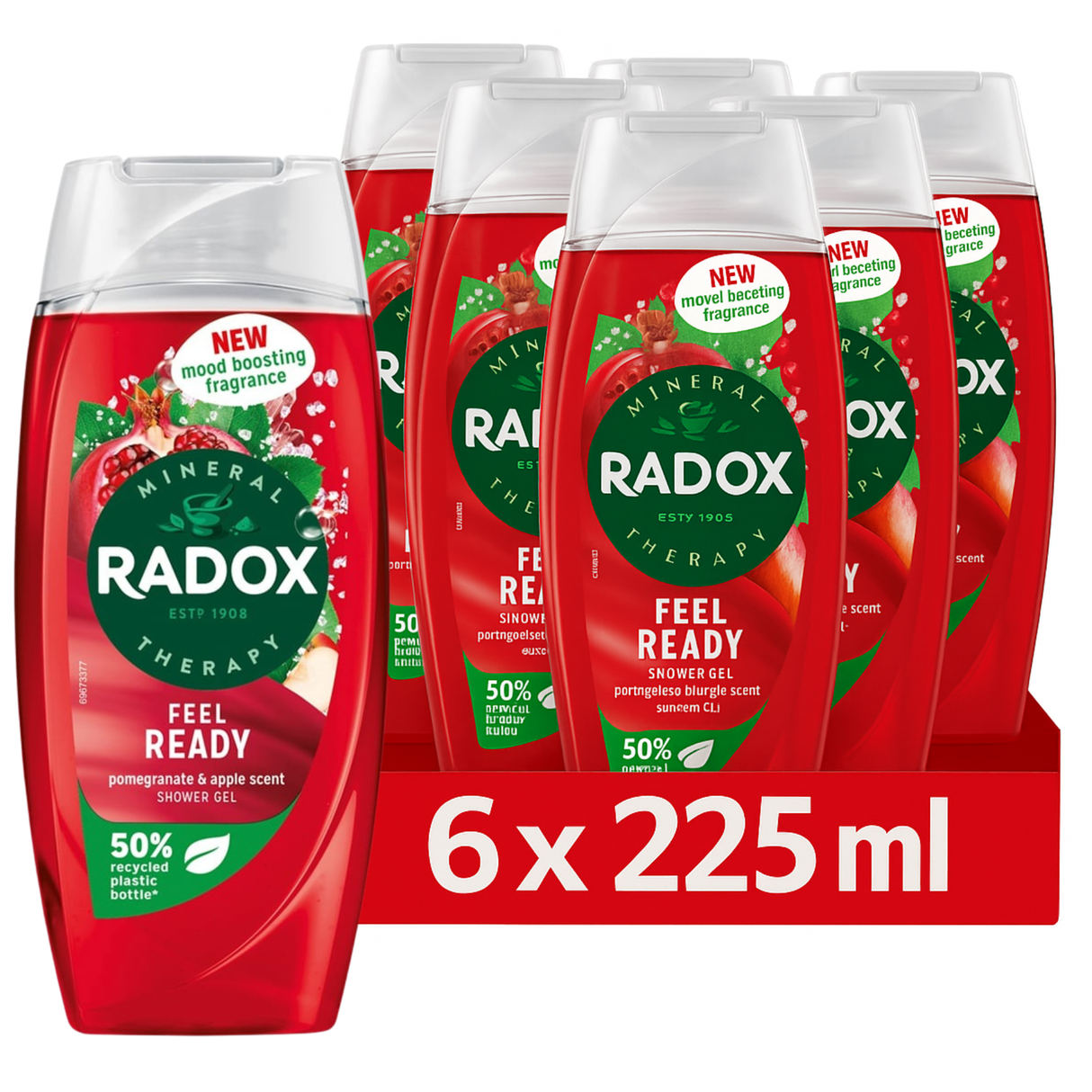 Radox Feel Ready Mood Boosting Shower Gel 225ml | Pack of 6