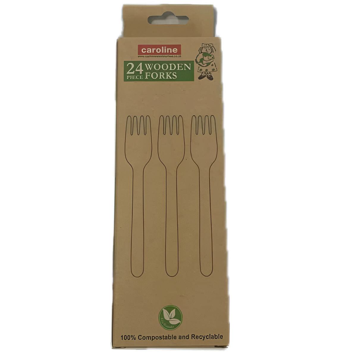 Caroline Wooden Forks | Pack of 24 (1547)