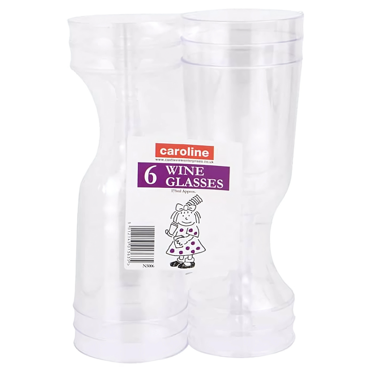 Caroline Wine Glasses Clear | Pack of 6 (N5006)