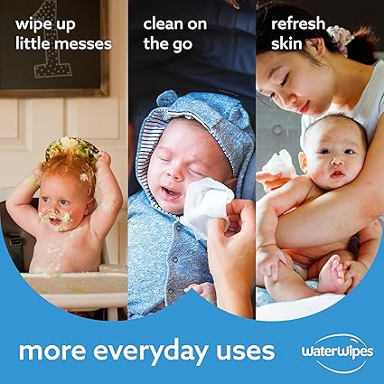 WaterWipes Sensitive Biodegradable Plastic-Free Baby Wipes 60s