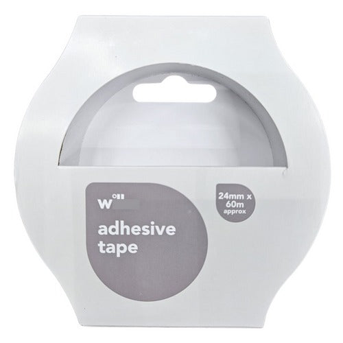 Wilko Clear Adhesive 24mm x 60m Packing Tape (1 Inch) Front