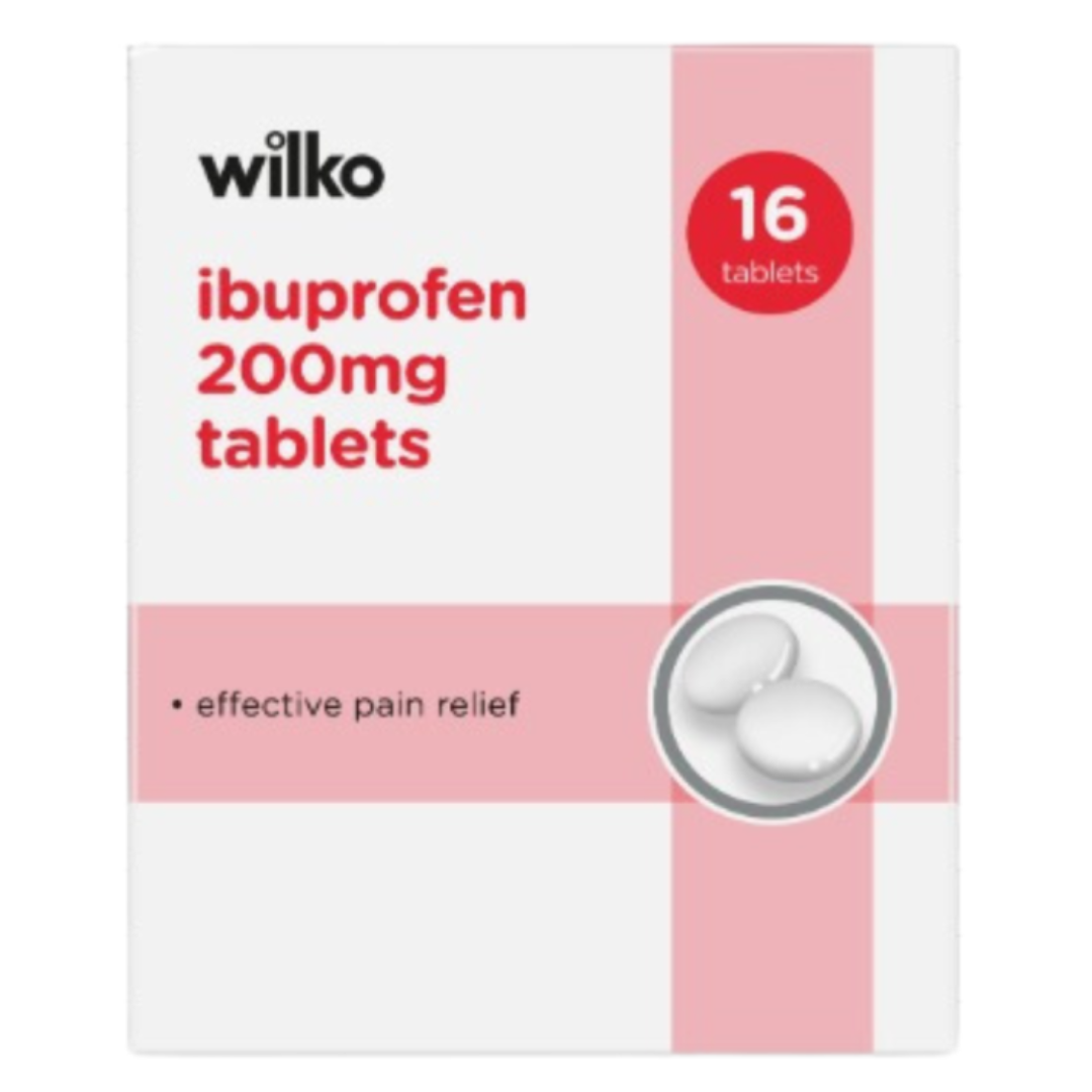 Wilko Ibuprofen 200mg Tablets 16s
