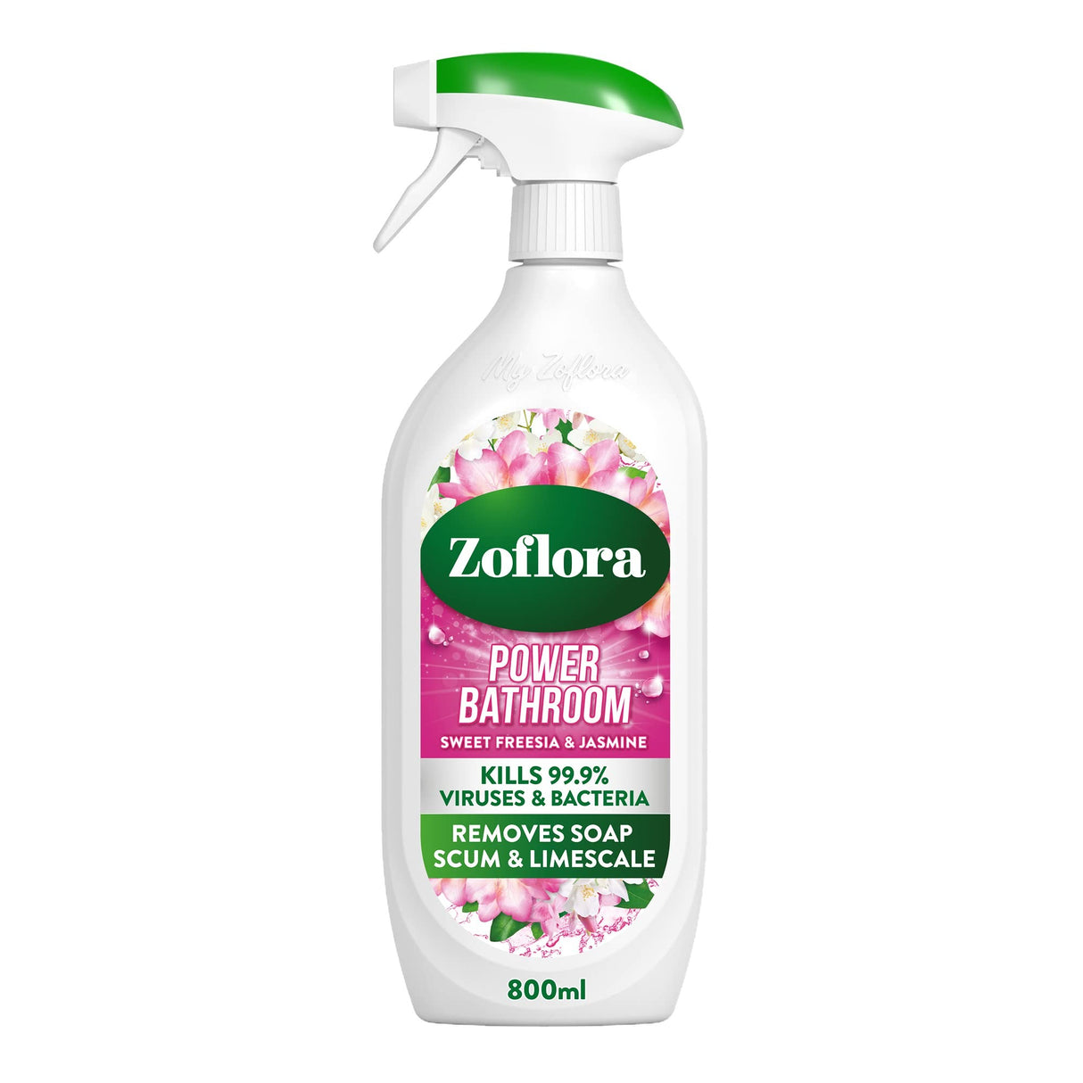 Zoflora Power Bathroom Cleaner Trigger Sweet Freesia & Jasmine 800ml