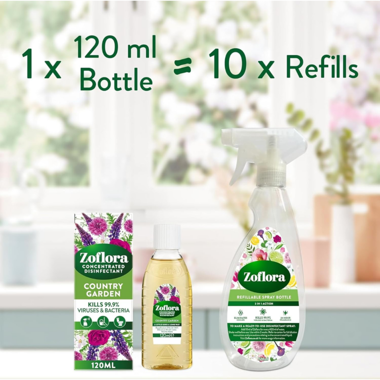 Zoflora Concentrated Disinfectant Country Garden 120ml