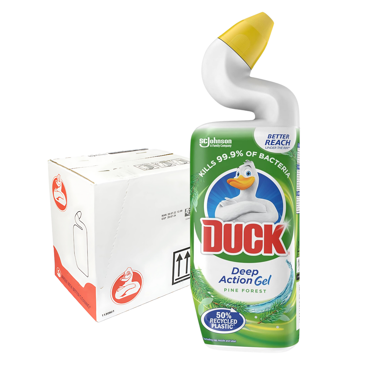 Duck Deep Action Gel Pine Forest Toilet Cleaner 750ml | Pack of 8