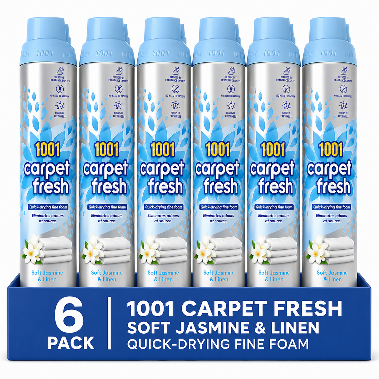 1001 Carpet Fresh Soft Jasmine & Linen 300ml | Pack of 6