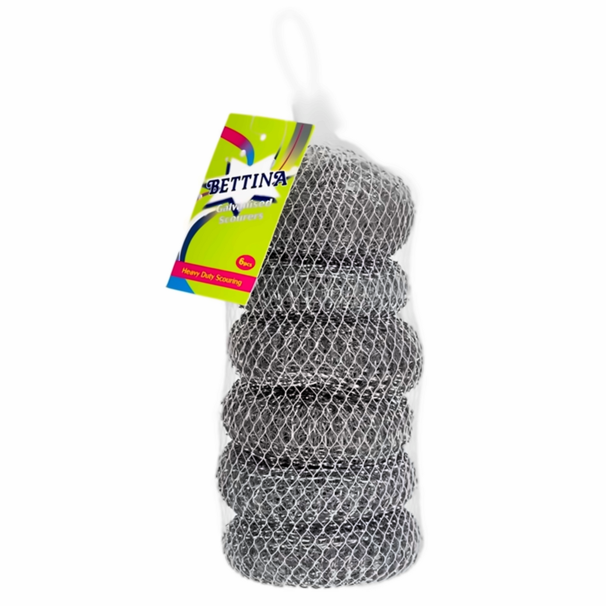 Bettina Galvanised Scourers – Pack of 6
