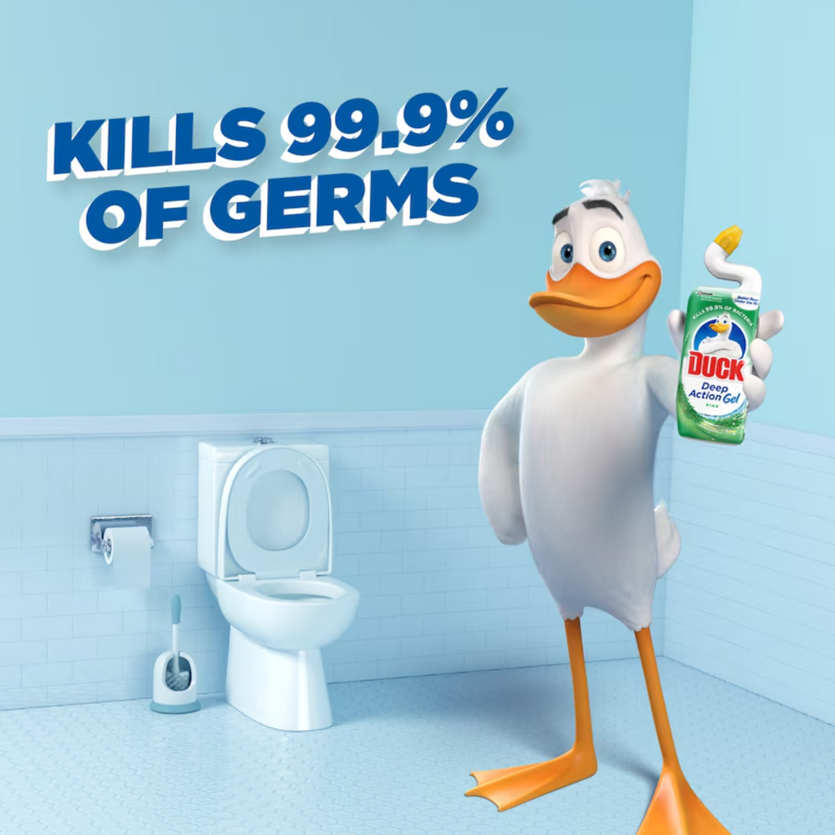 Duck Deep Action Gel Pine Forest Toilet Cleaner 750ml | Pack of 8