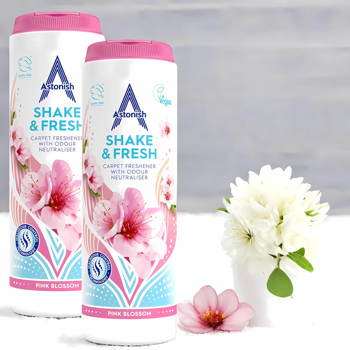 Astonish Shake & Fresh Carpet Freshener Pink Blossom 350g | Pack of 12