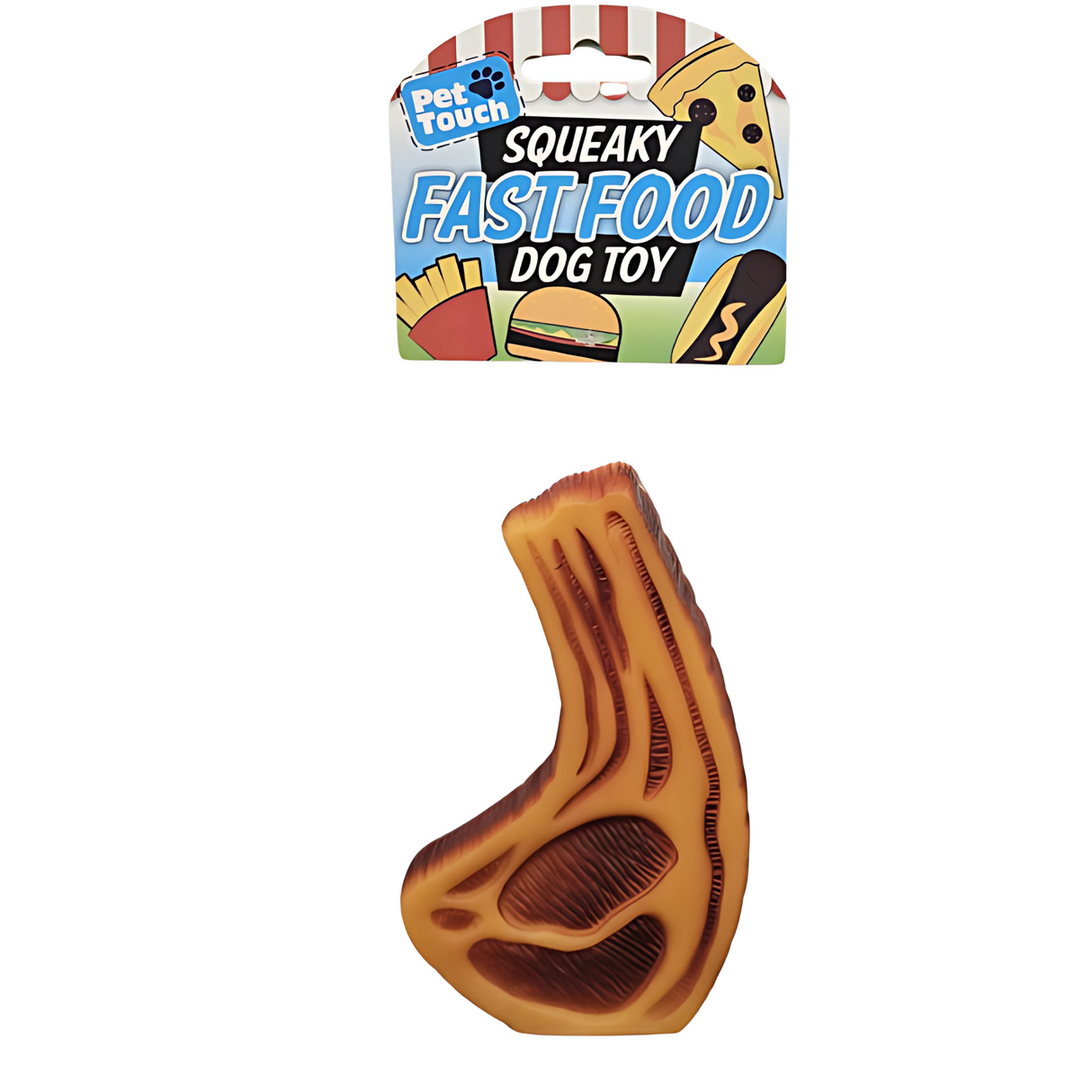 Pet Touch Squeaky Fast Food Assorted Dog Toy - Single (HT7052)