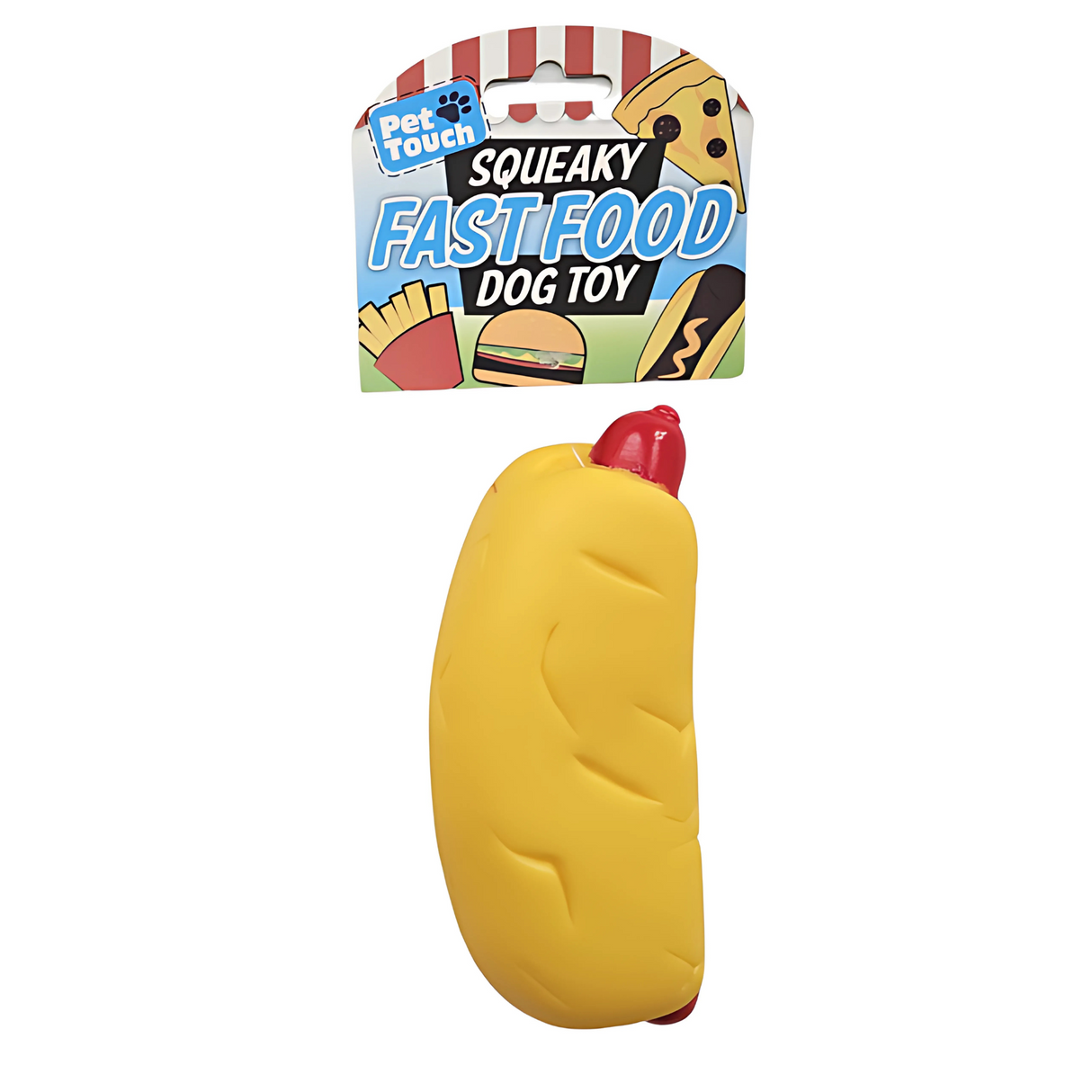 Pet Touch Squeaky Fast Food Assorted Dog Toy - Single (HT7052)