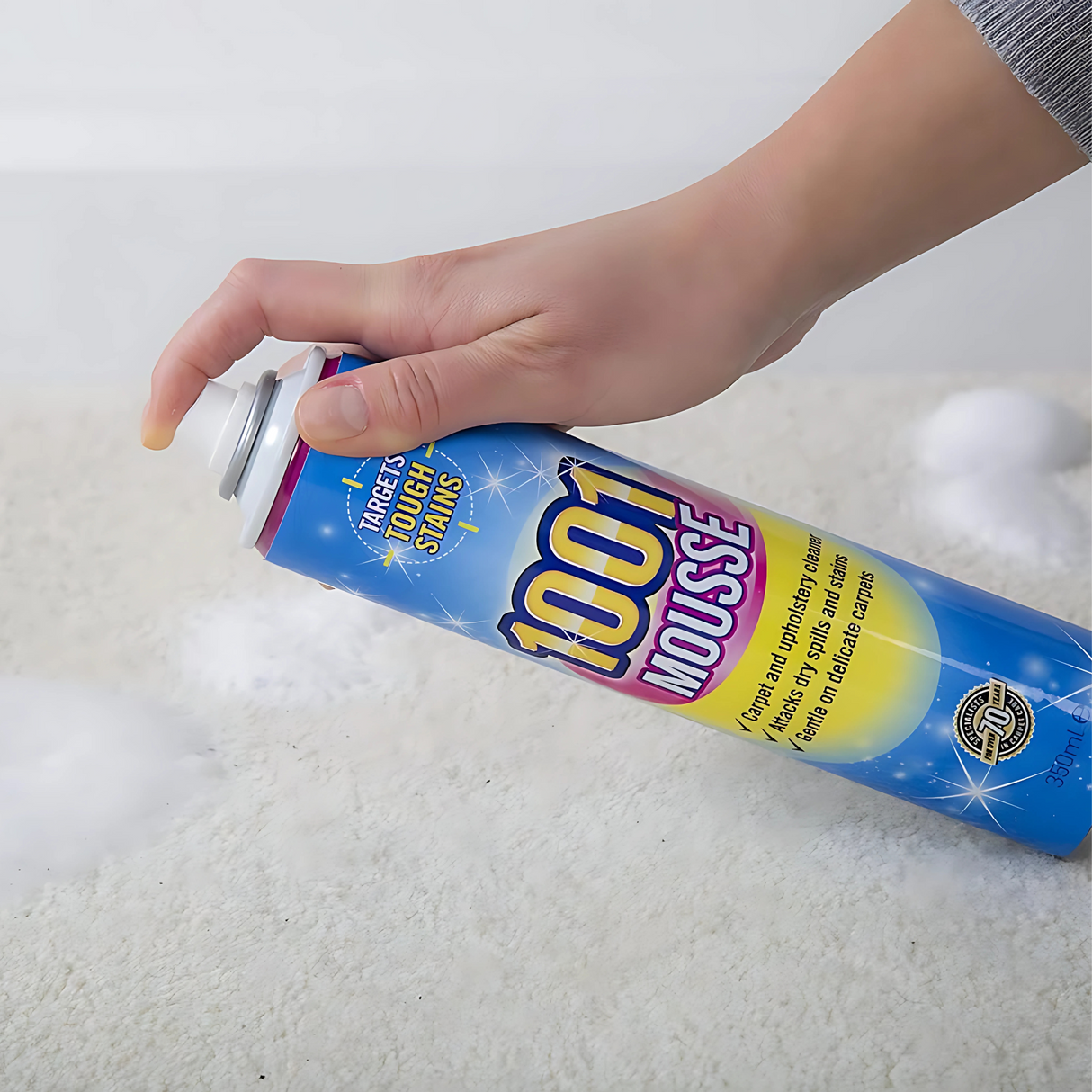 1001 Mousse Carpet and Upholstery Cleaner – 350ml