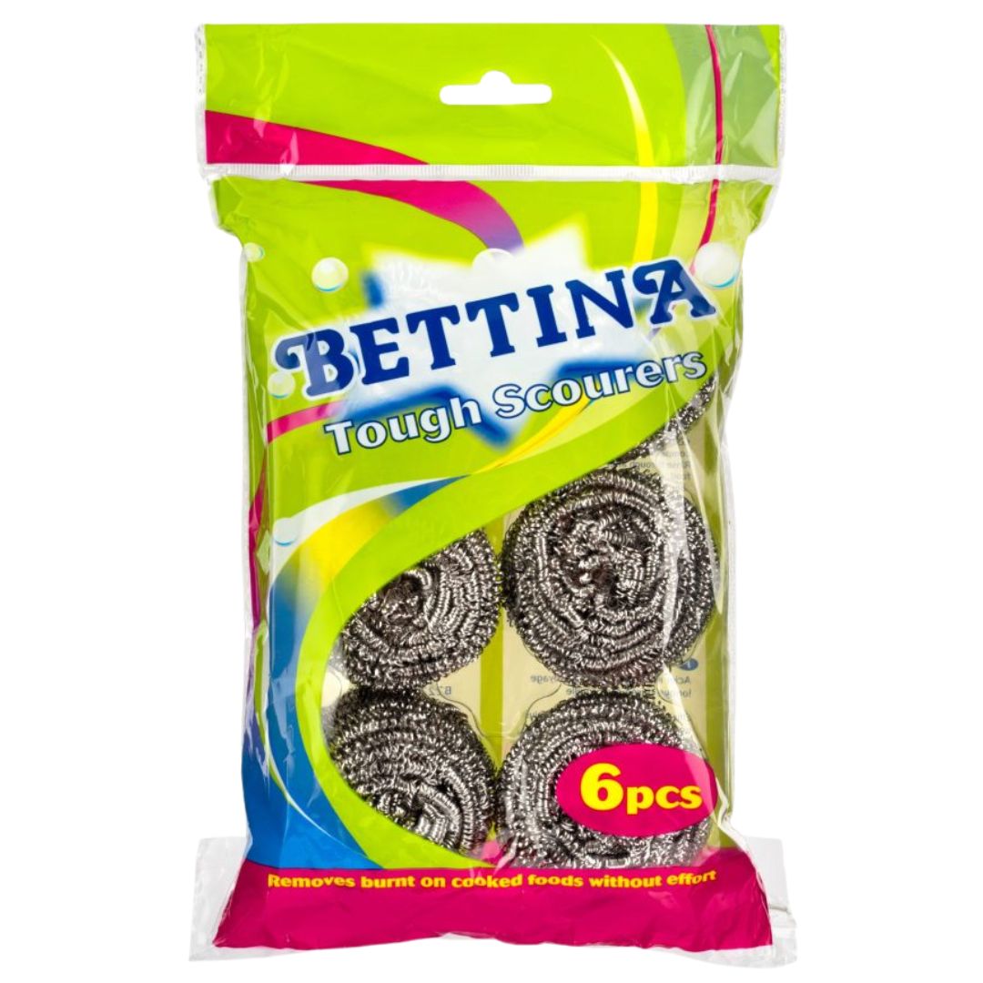 Bettina Stainless Steel Spiral Scourers - Pack of 6