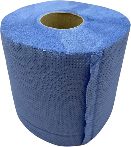 Active Centrefeed Rolls, 2-Ply, Blue - Pack of 6 Rolls