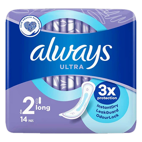 Always Ultra Long (Size 2) Sanitary Pads 14s