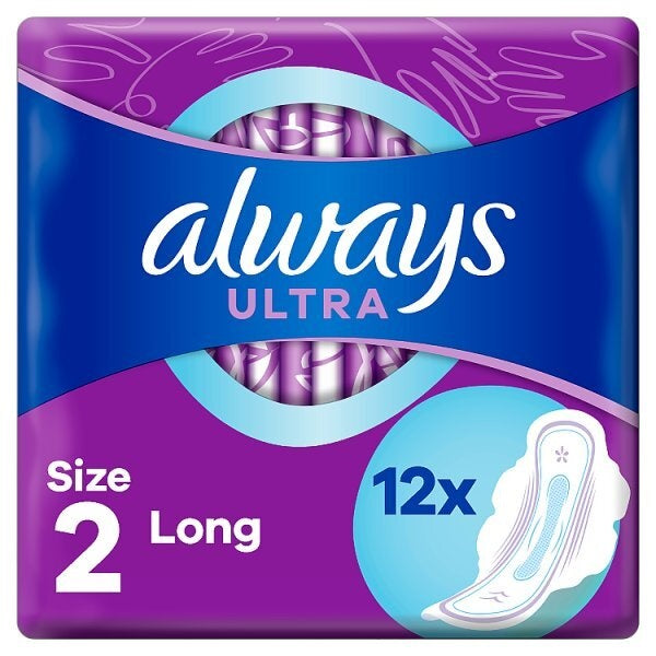 Always Ultra Long with Wings (Size 2) Sanitary Pads 12s