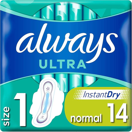 Always Ultra Normal with Wings (Size 1) Sanitary Pads 14s