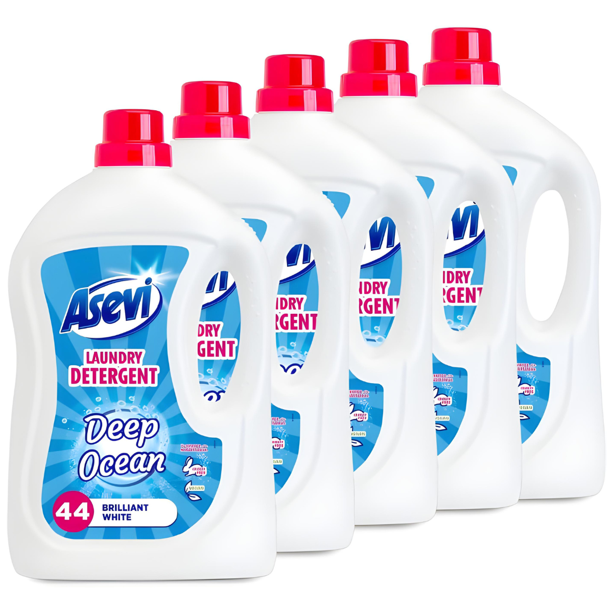 Asevi Deep Ocean Laundry Detergent 2376ml (44 Washes) | Pack of 5