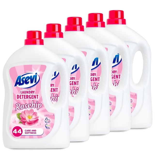 Asevi Rosehip Laundry Detergent 2376ml (44 Washes) | Pack of 5