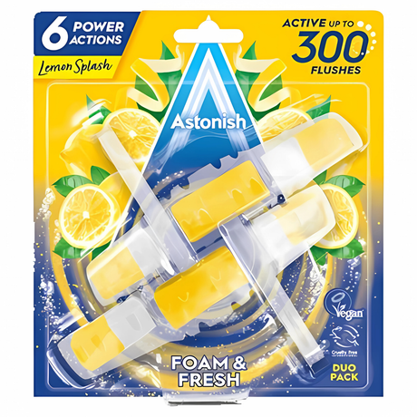 Astonish Foam & Fresh Toilet Rim Block Lemon Splash