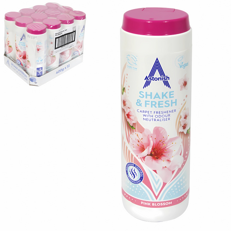 Astonish Shake & Fresh Carpet Freshener Pink Blossom 350g