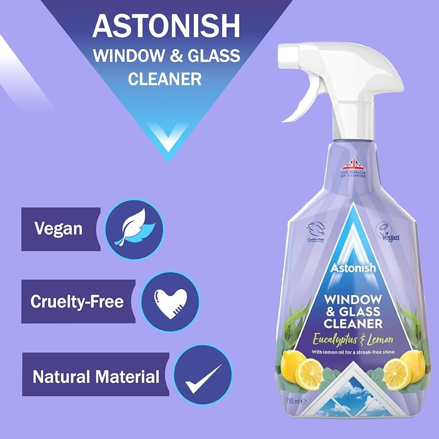 Astonish Window & Glass Cleaner Eucalyptus & Lemon 750ml