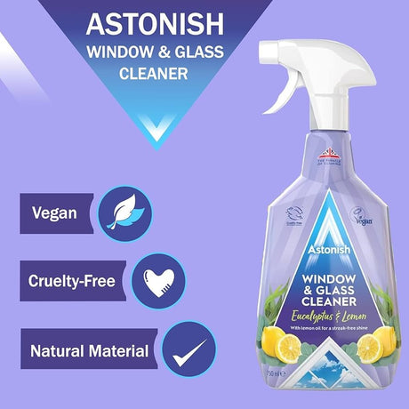 Astonish Window & Glass Cleaner Eucalyptus & Lemon 750ml