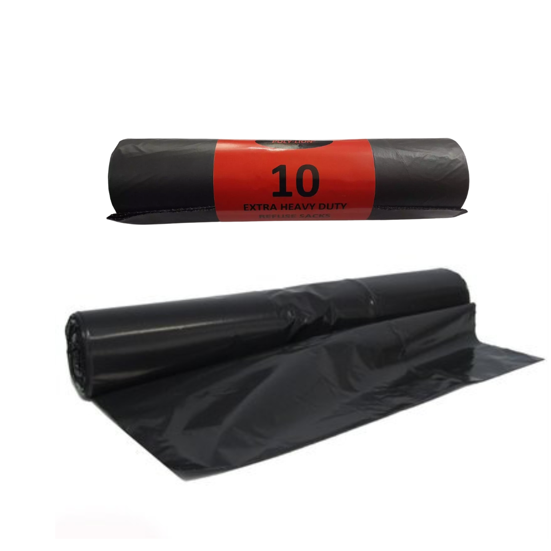 Poly-Lion Black Heavy Duty 50L Refuse Sacks 10s