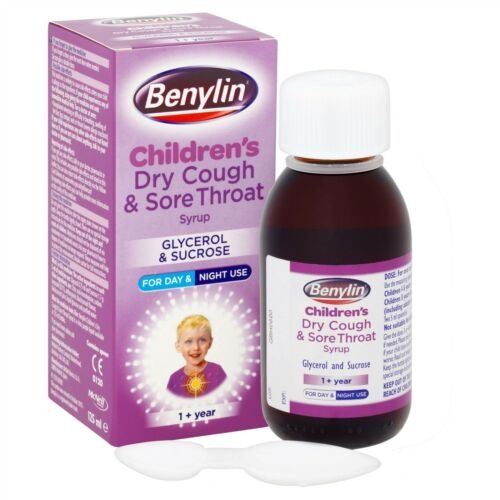 Benylin Children's Dry Cough & Sore Throat Blackcurrant Syrup 125ml