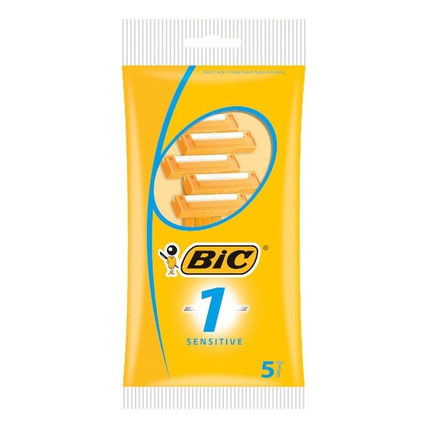 Bic 1 Men's Sensitive Disposable Razor - Pack of 5