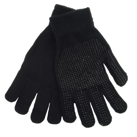 Black Stretch Magic Gloves with Gripper GLM-80