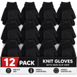 Black Stretch Magic Gloves with Gripper GLM-80 | Pack of 12