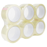 Boxes2u Pack of 6- Clear Adhesive 48mm x 66m Packaging Tape (2 Inch)