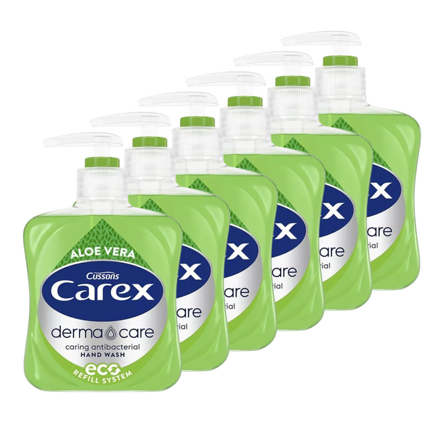 Carex Aloe Vera Antibacterial Hand Wash 250ml | Pack of 6
